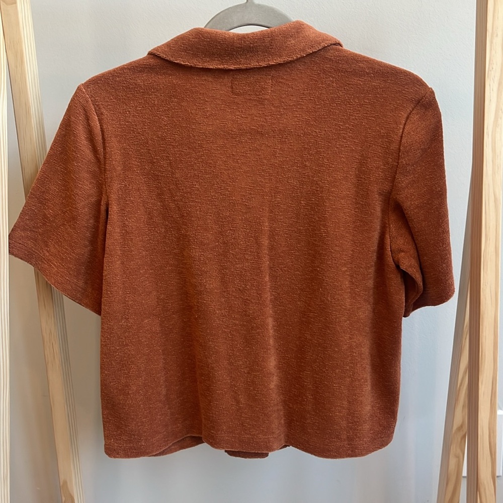 NEW Marine Layer Terrycloth button down short sleeve top - Picture 4 of 5